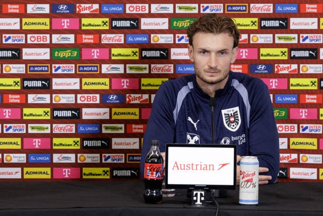 SOCCER - FIFA World Cup, WM, Weltmeisterschaft, Fussball 2026, preview SANTA BARBARA,CALIFORNIA,USA,23.JUN.26 - SOCCER - FIFA World Cup 2026, USA, Mexico, Canada, preview, OEFB, Oesterreichischer Fussball-Bund, press conference, PK, Pressekonferenz team AUT. Image shows Stefan Posch (AUT).  GEPAxpictures xArminxRauthner