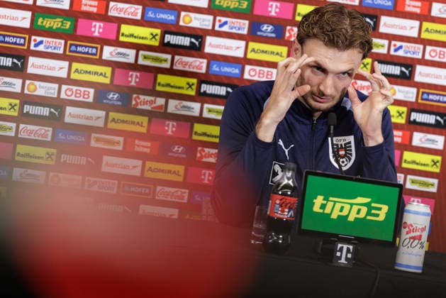 SOCCER - FIFA World Cup, WM, Weltmeisterschaft, Fussball 2026, preview SANTA BARBARA,CALIFORNIA,USA,23.JUN.26 - SOCCER - FIFA World Cup 2026, USA, Mexico, Canada, preview, OEFB, Oesterreichischer Fussball-Bund, press conference, PK, Pressekonferenz team AUT. Image shows Stefan Posch (AUT).  GEPAxpictures xArminxRauthner