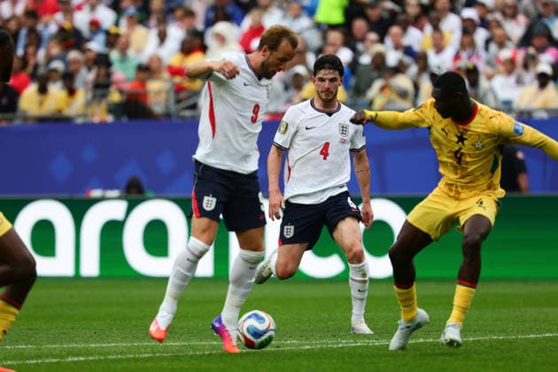 Harry Kane of England attacks on goal during the FIFA World Cup, WM, Weltmeisterschaft, Fussball 2026 match between England and Ghana at Gillette Stadium, Boston, USA on 23 June 2026. Copyright: xPeterxDovganx 45110013