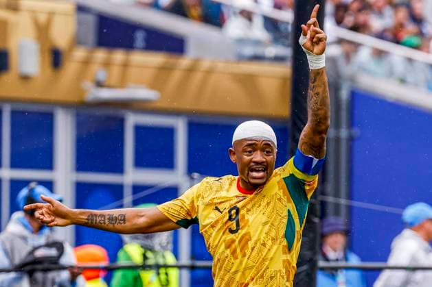 Jordan Ayew of Ghana gestures , Group L - FIFA World Cup, WM, Weltmeisterschaft, Fussball 2026, England v Ghana, Boston Stadium, June 23, 2026, Boston, United States.