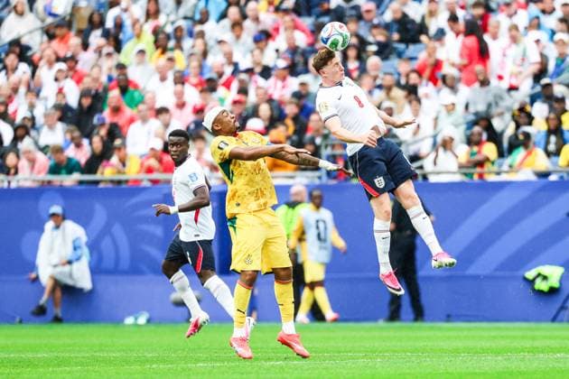 RECORD DATE NOT STATED FIFA World Cup, WM, Weltmeisterschaft, Fussball 2026 - Group L - England v Ghana Elliot Anderson player of England during the match between England and Ghana in the second round of Group L of the 2026 FIFA World Cup group stage at Boston Stadium, in Massachusetts, United States, on Tuesday, June 23, 2026.(Foto: William Volcov Brazil Photo Press IMAGO) Sports Foxborough MA United States of America Copyright: xWILLIAMxVOLCOVx
