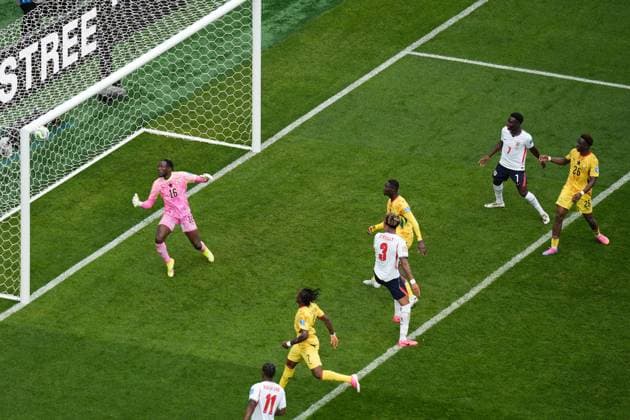 Nico O Reilly of England heads towards goal and hits the crossbar England v Ghana, 2026 FIFA World Cup, WM, Weltmeisterschaft, Fussball Group L, Football, Boston Stadium, Foxborough, Massachusetts, USA - 23 Jun 2026Foxborough Boston Stadium Massachusetts (MA) United States of America EDITORIAL USE ONLY No use with unauthorised audio, video, data, fixture lists, club league logos or live services. Online in-match use limited to 120 images, no video emulation. No use in betting, games or single club league player publications.  Copyright: xIsmaelxAdnan Shutterstockx 16956027dp