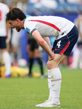 England v Ghana: Group L - FIFA World Cup, WM, Weltmeisterschaft, Fussball 2026 Declan Rice of England looks dejected during the FIFA World Cup 2026 Group L match between England and Ghana at Boston Stadium on June 23, 2026 in Foxborough, United States. Foxborough Boston Stadium MA United States Copyright: xAllstarxPicturexLibraryxLtdx