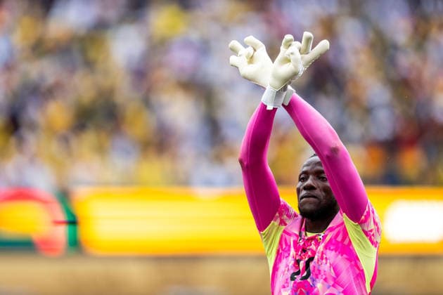 260623 Goalkeeper Benjamin Asare of Ghana celebrates after the FIFA World Cup, WM, Weltmeisterschaft, Fussball 2026 group stage football match between England and Ghana on June 23, 2026 in Foxborough. Photo: Jon Olav Nesvold BILDBYRAN COP 217 JE0135 fotboll football soccer fotball vm fotbolls-vm fotball-vm fotbolls-vm 2026 fifa world cup 2026 13 bbeng jubel *** June 23, 2026  Copyright: JONxOLAVxNESVOLD BB260623JE078