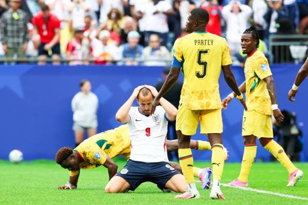 RECORD DATE NOT STATED FIFA World Cup, WM, Weltmeisterschaft, Fussball 2026 - Group L - England v Ghana Harry Kane player of England regretted missing a golden chance during the match between England and Ghana in the second round of Group L of the 2026 FIFA World Cup group stage at Boston Stadium, in Massachusetts, United States, on Tuesday, June 23, 2026.(Foto: William Volcov Brazil Photo Press IMAGO) Sports Foxborough MA United States of America Copyright: xWILLIAMxVOLCOVx