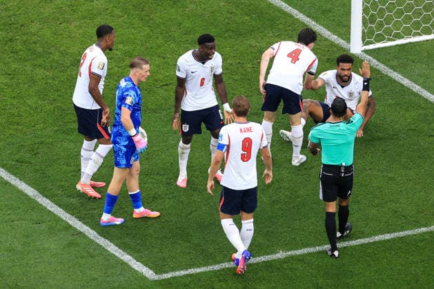 Football - FIFA World Cup, WM, Weltmeisterschaft, Fussball - Group L - England v Ghana 23rd June 2026 - FIFA World Cup - Group L - England v Ghana - Marc Guehi of England reacts as an offside is given late - Photo: Simon Stacpoole Offside. Foxborough USA *** Fußball – FIFA-Weltmeisterschaft, Gruppe L  Copyright: xSimonxStacpoolexOffside