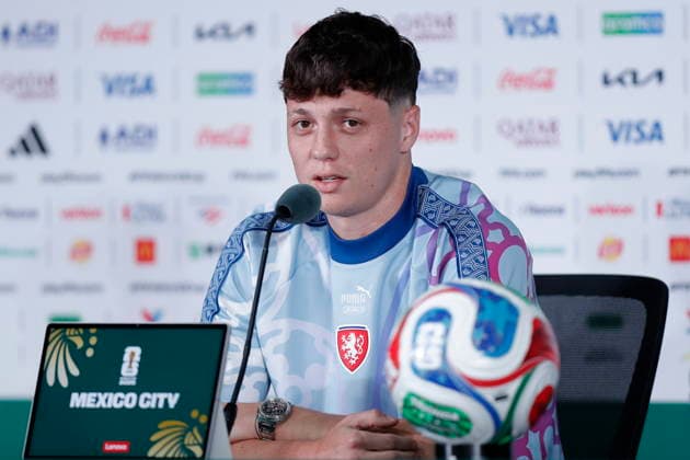 Czech Republic press conference, PK, Pressekonferenz during the 2026 FIFA World Cup, WM, Weltmeisterschaft, Fussball in Mexico City Ladislav Krejci of the Czech Republic speaks at a press conference ahead of the match against Mexico at the 2026 FIFA World Cup in Mexico City, Mexico, 23 June 2026. MEXICO CITY Mexico  Copyright: xISAACxESQUIVELx