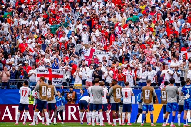 players of England acknowledges the supporters after the final whistle , Group L - FIFA World Cup, WM, Weltmeisterschaft, Fussball 2026, England v Ghana, Boston Stadium, June 23, 2026, Boston, United States.