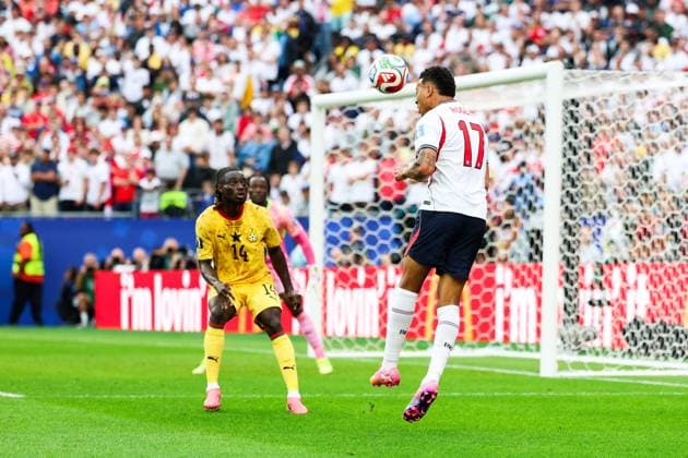 RECORD DATE NOT STATED FIFA World Cup, WM, Weltmeisterschaft, Fussball 2026 - Group L - England v Ghana Morgan Rogers player of England during the match between England and Ghana in the second round of Group L of the 2026 FIFA World Cup group stage at Boston Stadium, in Massachusetts, United States, on Tuesday, June 23, 2026.(Foto: William Volcov Brazil Photo Press IMAGO) Sports Foxborough MA United States of America Copyright: xWILLIAMxVOLCOVx