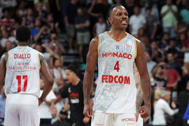 BASKET BALL : Paris Vs Monaco - Betclic Elite - 23 06 2026 Joie de Monaco en fin de match - Jaron Blossomgame (Monaco) ParisFrance  Copyright: xMichaelxBaucherx