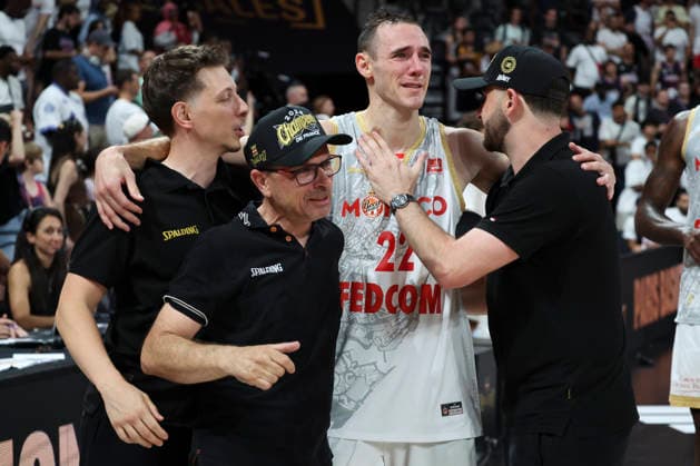 BASKET BALL : Paris Vs Monaco - Betclic Elite - 23 06 2026 Joie de Monaco en fin de match - Terry Tarpey (Monaco) ParisFrance  Copyright: xMichaelxBaucherx
