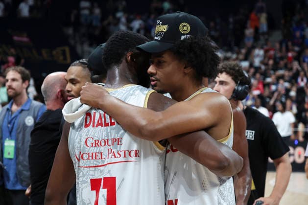 BASKET BALL : Paris Vs Monaco - Betclic Elite - 23 06 2026 Joie de Monaco en fin de match ParisFrance  Copyright: xMichaelxBaucherx