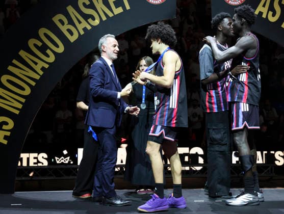 BASKET BALL : Paris Vs Monaco - Betclic Elite - 23 06 2026 Joie de Monaco en fin de match - Emmanuel Gregoire - Nadir Hifi (Paris) ParisFrance  Copyright: xMichaelxBaucherx