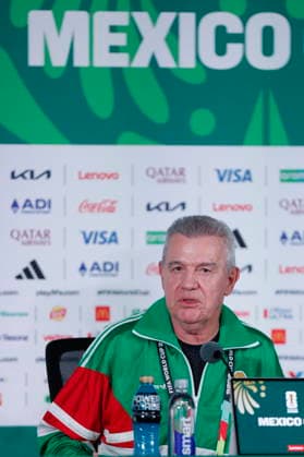 Mexico press conference, PK, Pressekonferenz during the 2026 FIFA World Cup, WM, Weltmeisterschaft, Fussball in Mexico City Mexico s head coach, Javier Aguirre, speaks at a press conference ahead of the match against the Czech Republic at the 2026 FIFA World Cup in Mexico City, Mexico, 23 June 2026. MEXICO CITY Mexico  Copyright: xISAACxESQUIVELx