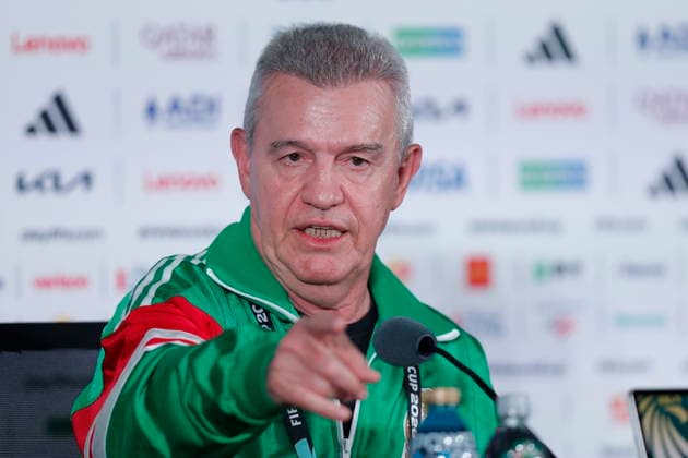 Mexico press conference, PK, Pressekonferenz during the 2026 FIFA World Cup, WM, Weltmeisterschaft, Fussball in Mexico City Mexico s head coach, Javier Aguirre, speaks at a press conference ahead of the match against the Czech Republic at the 2026 FIFA World Cup in Mexico City, Mexico, 23 June 2026. MEXICO CITY Mexico  Copyright: xISAACxESQUIVELx