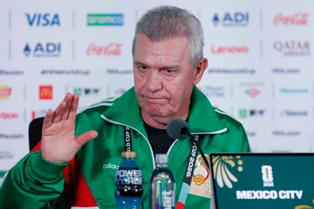 Mexico press conference, PK, Pressekonferenz during the 2026 FIFA World Cup, WM, Weltmeisterschaft, Fussball in Mexico City Mexico s head coach, Javier Aguirre, speaks at a press conference ahead of the match against the Czech Republic at the 2026 FIFA World Cup in Mexico City, Mexico, 23 June 2026. MEXICO CITY Mexico  Copyright: xISAACxESQUIVELx
