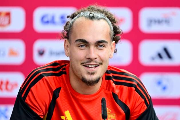 Belgian national football team - FIFA World Cup, WM, Weltmeisterschaft, Fussball 2026 - media activities 23 06 2026 RENTON, UNITED STATES OF AMERICA - JUNE 23 : Theate Arthur defender of Belgium pictured during a press conference, PK, Pressekonferenz at the training grounds of the Belgian national football team during the 2026 FIFA World Cup on June 23, 2026 in Renton, United States of America, 23 06 2026 Renton United States of America  Copyright: xJanxDexMeuleneirx