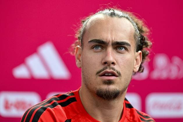 Belgium s Arthur Theate pictured during a press conference, PK, Pressekonferenz of Belgian national soccer team Red Devils in their base camp, home of the Seattle Sounders, Renton, Seattle, USA, on Tuesday 23 June 2026. Devils have two draw games so far and a third game to play on the 27th of June. DIRKxWAEM  x179033989x
