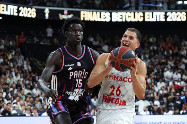 BASKET BALL : Paris Vs Monaco - Betclic Elite - 23 06 2026 Nemanja Nedovic (Monaco) Vs Mouhamed Faye (Paris) ParisFrance  Copyright: xMichaelxBaucherx