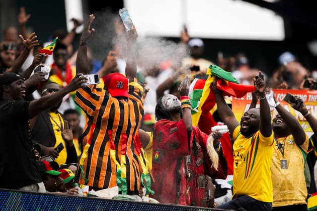 England v Ghana - FIFA World Cup, WM, Weltmeisterschaft, Fussball 2026 Fans of Ghana show their support during the FIFA World Cup 2026 Group L football match between England and Ghana. Foxborough United States Copyright: xNicolòxCampox