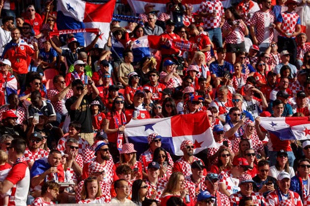 Panama v Croatia: Group L - FIFA World Cup, WM, Weltmeisterschaft, Fussball 2026 Panama fans cheer ond the stands before the FIFA World Cup 2026 Group L match between Panama and Croatia at Toronto Stadium on June 23, 2026 in Toronto, Canada.  Pixsell MBxMedia