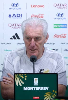FIFA World Cup, WM, Weltmeisterschaft, Fussball 2026 - South Africa press conference, PK, Pressekonferenz South Africa head coach Hugo Broos speaks during a press conference at Estadio Monterrey in Guadalupe, Mexico, 23 June 2026. GUADALUPE Mexico  Copyright: xYONHAPx