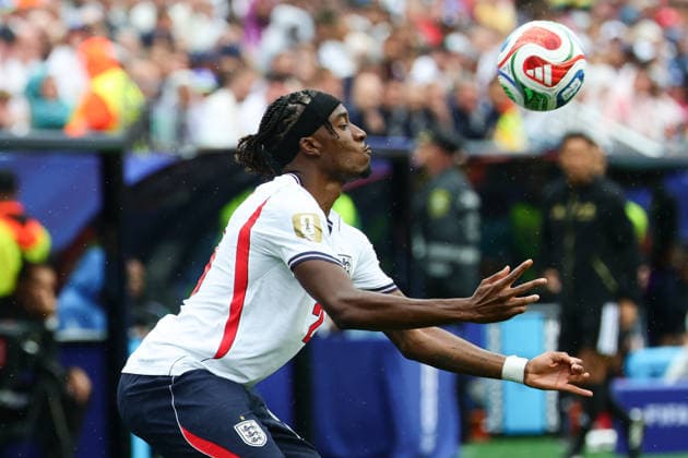 Noni Madueke of England controls the ball during the FIFA World Cup, WM, Weltmeisterschaft, Fussball 2026 match between England and Ghana at Gillette Stadium, Boston, USA on 23 June 2026. Copyright: xPeterxDovganx 45110034