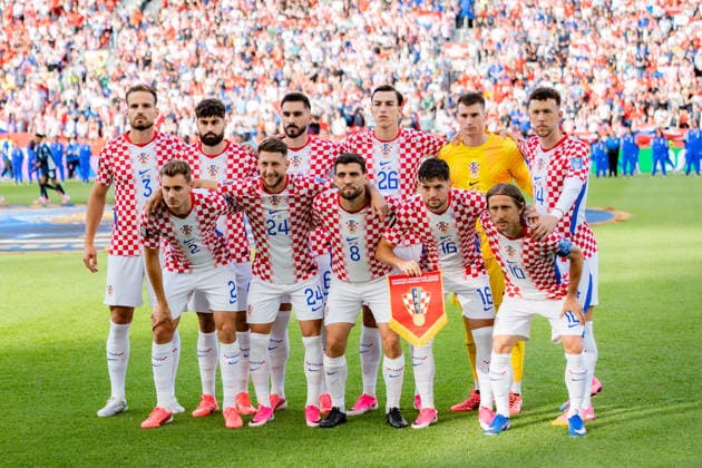FIFA Fussball Weltmeisterschaft 2026, Gruppe L, Spiel 2, Panama vs. Kroatien, 23.06.2026 im Toronto Stadium, Toronto Mannschaftsfoto Marin Pongracic (Kroatien) Josko Gvardiol (Kroatien) Petar Musa (Kroatien) Dominik Livakovic (Kroatien) Ivan Perisic (Kroatien) Josip Stanisic (Kroatien) Marco Pasalic (Kroatien) Mateo Kovacic (Kroatien) Martin Baturina (Kroatien) Luka Modric (Kroatien) *** 2026 FIFA World Cup, Group L, Match 2, Panama vs. Croatia, June 23, 2026, at Toronto Stadium, Toronto Team Photo Copyright: xBahhoxKarax