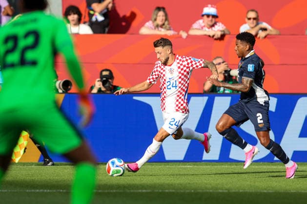 Panama v Croatia: Group L - FIFA World Cup, WM, Weltmeisterschaft, Fussball 2026 Marco Pasalic of Croatia and Cesar Blackman of Panama during the FIFA World Cup 2026 Group L match between Panama and Croatia at Toronto Stadium on June 23, 2026 in Toronto, Canada.  SanjinxStrukic PIXSELL