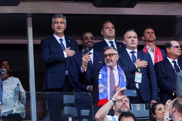 Panama v Croatia: Group L - FIFA World Cup, WM, Weltmeisterschaft, Fussball 2026 Croatia Prime Minister Andrej Plenkovic on the stands during the FIFA World Cup 2026 Group L match between Panama and Croatia at Toronto Stadium on June 23, 2026 in Toronto, Canada.  SanjinxStrukic PIXSELL