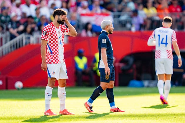 FIFA Fussball Weltmeisterschaft 2026, Gruppe L, Spiel 2, Panama vs. Kroatien, 23.06.2026 im Toronto Stadium, Toronto Ivan Perisic (Kroatien) Josko Gvardiol (Kroatien) *** 2026 FIFA World Cup, Group L, Match 2, Panama vs. Croatia, June 23, 2026, at Toronto Stadium, Toronto Ivan Perisic (Croatia) Josko Gvardiol (Croatia),detected_source_language Copyright: xBahhoxKarax