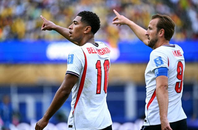 Fussball, Länderspiel, Herren, FIFA World Cup, WM, Weltmeisterschaft, Fussball 2026, Fussball-Weltmeisterschaft, USA, Gruppe L, Gilette Stadium Boston: England - Ghana 0:0; Jude Bellingham (ENG), Harry Kane (ENG). Aktion *** Soccer, International Match, Mens, 2026 FIFA World Cup, Soccer World Cup, USA, Group L, Gilette Stadium, Boston, England vs. Ghana 0–0, Jude Bellingham (ENG), Harry Kane (ENG), Action,detected_source_language