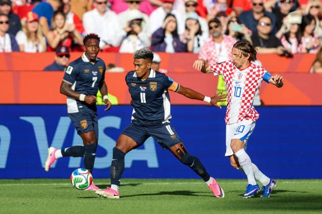 Panama v Croatia: Group L - FIFA World Cup, WM, Weltmeisterschaft, Fussball 2026 Edgar Barcenas of Panama and Luka Modric of Croatia during the FIFA World Cup 2026 Group L match between Panama and Croatia at Toronto Stadium on June 23, 2026 in Toronto, Canada.  SanjinxStrukic PIXSELL