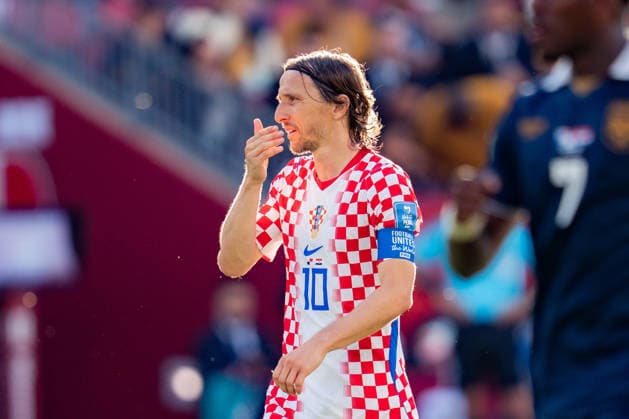 FIFA Fussball Weltmeisterschaft 2026, Gruppe L, Spiel 2, Panama vs. Kroatien, 23.06.2026 im Toronto Stadium, Toronto Luka Modric (Kroatien) Jose Luis Rodriguez (Panama) *** 2026 FIFA World Cup, Group L, Match 2, Panama vs. Croatia, June 23, 2026, at Toronto Stadium, Toronto Copyright: xBahhoxKarax