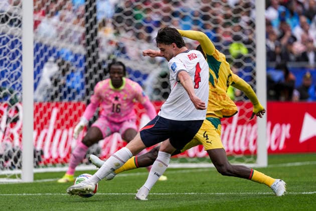 Declan Rice of England during the match between England and Ghana in the second round of the group stage of the 2026 World Cup, held at Boston Stadium in Boston, United States. Richard Callis Fotoarena (Richard Callis SPP)  Copyright: xRichardxCallisx xSPPx spp-en-RiCa-2968524
