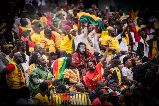Ghana fans during the match between England and Ghana in the second round of the group stage of the 2026 World Cup, held at Boston Stadium in Boston, United States. Richard Callis Fotoarena (Richard Callis SPP)  Copyright: xRichardxCallisx xSPPx spp-en-RiCa-2968550