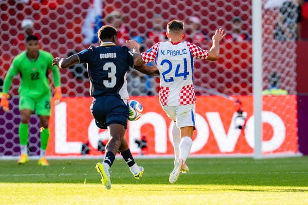 FIFA Fussball Weltmeisterschaft 2026, Gruppe L, Spiel 2, Panama vs. Kroatien, 23.06.2026 im Toronto Stadium, Toronto Jose Cordoba (Panama) Marco Pasalic (Kroatien) *** 2026 FIFA World Cup, Group L, Match 2, Panama vs. Croatia, June 23, 2026, at Toronto Stadium, Toronto; Jose Cordoba (Panama), Marco Pasalic (Croatia),detected_source_language Copyright: xBahhoxKarax