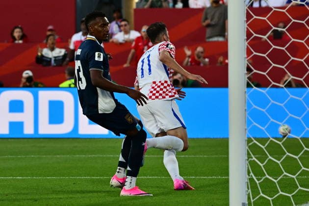 FIFA World Cup, WM, Weltmeisterschaft, Fussball 2026 - Group L - Panama vs Croatia Ante Budimir of Croatia (R) celebrates scoring the 0-1 goal during the FIFA World Cup 2026 group stage match Panama against Croatia, in Toronto, Canada, 23 June 2026. TORONTO United States  Copyright: xEDUARDOxLIMAx