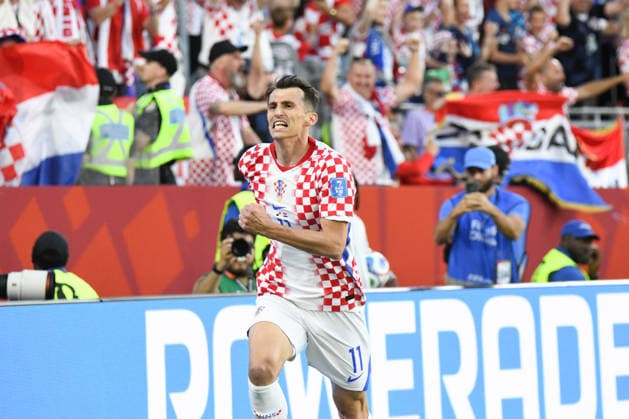 Panama national team, Nationalteam vs Croatia National Team. FIFA World Cup, WM, Weltmeisterschaft, Fussball 2026 Group L match. Ante BUDIMIR (11) celebrates after scoring the opening goal for Croatia National team dutring the match played between the National Teams of Croatia and Panama. FIFA World Cup 2026 Group L match, played on 23.06.26 at the Toronto Stadium in Toronto, Ontario, Canada. Photo Jose Campos PMEimages Copyright: xJosexCamposx xPMEimagesx