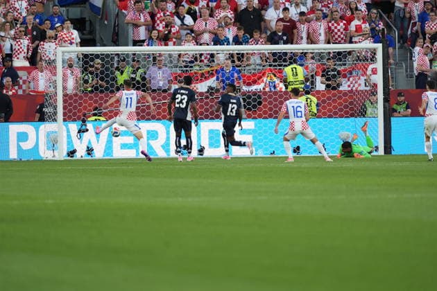 Panama v Croatia - FIFA World Cup, WM, Weltmeisterschaft, Fussball 2026 - Group L TORONTO, CANADA - JUNE 23: Ante Budimir (11) of Croatia scores during the 2026 FIFA World Cup First Stage Group L match between Panama and Croatia at Toronto Stadium (BMO Field) in Toronto, Ontario, Canada on June 23, 2026. Mert Alper Dervis Anadolu Ontario Canada. Editorial use only. Please get in touch for any other usage.  Copyright: x2026xAnadoluxMertxAlperxDervisx