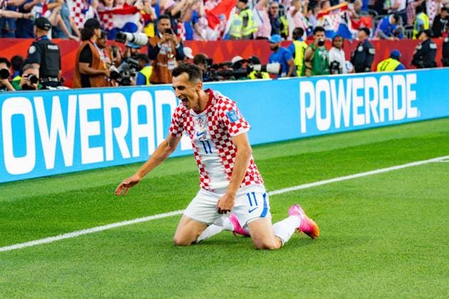 FIFA Fussball Weltmeisterschaft 2026, Gruppe L, Spiel 2, Panama vs. Kroatien, 23.06.2026 im Toronto Stadium, Toronto Tor zum 0:1 durch Ante Budimir (Kroatien) *** 2026 FIFA World Cup, Group L, Match 2, Panama vs. Croatia, June 23, 2026, at Toronto Stadium, Toronto. Goal to make it 0–1 by Ante Budimir (Croatia),detected_source_language Copyright: xBahhoxKarax