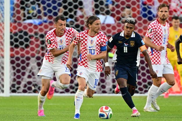 FIFA World Cup, WM, Weltmeisterschaft, Fussball 2026 - Group L - Panama vs Croatia Luka Modric of Croatia (C) in action during the FIFA World Cup 2026 group stage match Panama against Croatia, in Toronto, Canada, 23 June 2026. TORONTO United States  Copyright: xEDUARDOxLIMAx