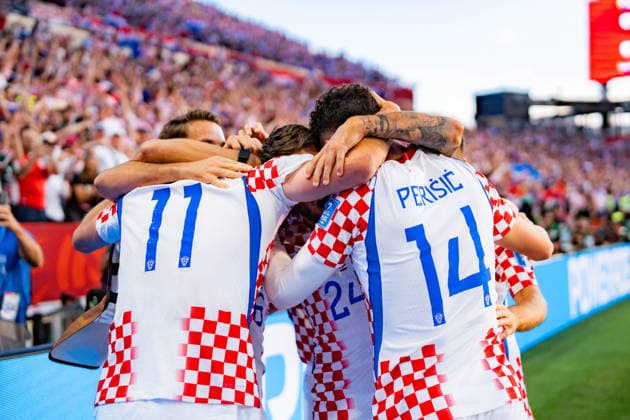 FIFA Fussball Weltmeisterschaft 2026, Gruppe L, Spiel 2, Panama vs. Kroatien, 23.06.2026 im Toronto Stadium, Toronto Tor zum 0:1 durch Ante Budimir (Kroatien) Ivan Perisic (Kroatien) Josip Stanisic (Kroatien) *** 2026 FIFA World Cup, Group L, Match 2, Panama vs. Croatia, June 23, 2026, at Toronto Stadium, Toronto. Goal Copyright: xBahhoxKarax