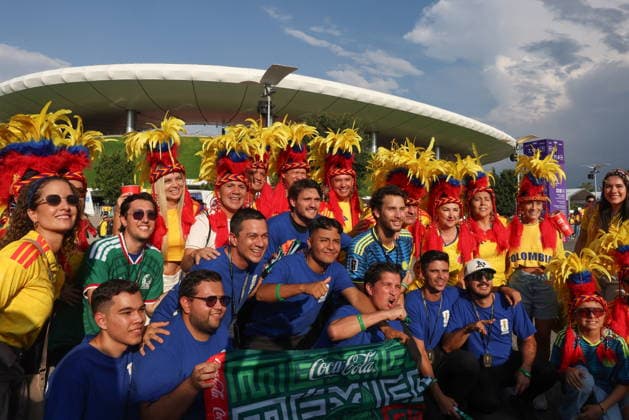 FIFA World Cup, WM, Weltmeisterschaft, Fussball 2026 - Group K - Colombia vs DR Congo Fans of Colombia pose ahead of the FIFA World Cup 2026 Group K match Colombia against DR Congo in Guadalajara, Mexico, 23 June 2026. GUADALAJARA Mexico  Copyright: xALEXxCRUZx