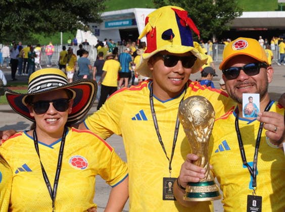 FIFA World Cup, WM, Weltmeisterschaft, Fussball 2026 - Group K - Colombia vs DR Congo Fans of Colombia pose ahead of the FIFA World Cup 2026 Group K match Colombia against DR Congo in Guadalajara, Mexico, 23 June 2026. GUADALAJARA Mexico  Copyright: xALEXxCRUZx