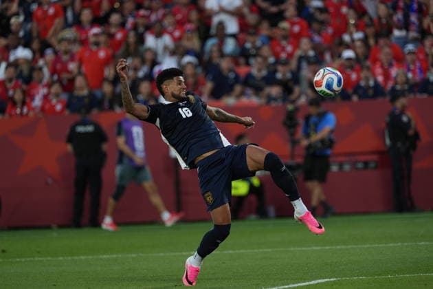 Panama v Croatia - FIFA World Cup, WM, Weltmeisterschaft, Fussball 2026 - Group L TORONTO, CANADA - JUNE 23: Andres Andrade (16) of Panama in action during the 2026 FIFA World Cup First Stage Group L match between Panama and Croatia at Toronto Stadium (BMO Field) in Toronto, Ontario, Canada on June 23, 2026. Mert Alper Dervis Anadolu Ontario Canada. Editorial use only. Please get in touch for any other usage.  Copyright: x2026xAnadoluxMertxAlperxDervisx