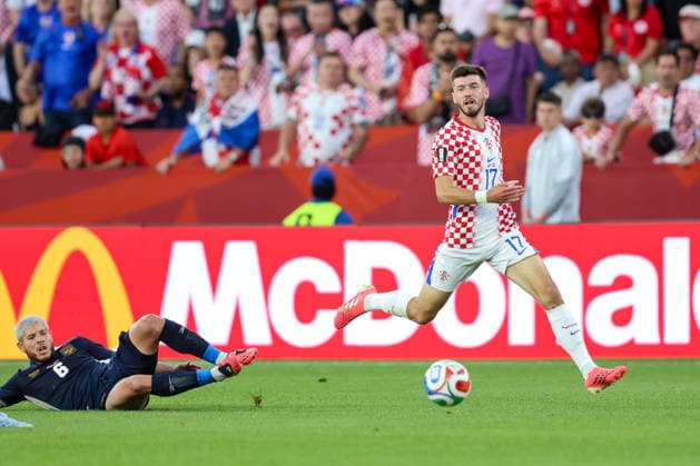 Panama v Croatia: Group L - FIFA World Cup, WM, Weltmeisterschaft, Fussball 2026 Petar Sucic of Croatia reacts during the FIFA World Cup 2026 Group L match between Panama and Croatia at Toronto Stadium on June 23, 2026 in Toronto, Canada.  SanjinxStrukic PIXSELL