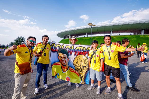 FIFA World Cup, WM, Weltmeisterschaft, Fussball 2026 COLOMBIA VS RD CONGO FIFA WORLD CUP 2026 COLOMBIA VS RD CONGO COLOMBIA VS RD CONGO 23062026 GUADALAJARA, JALISCO. Action photo of Colombia fans, prior Group K game of the FIFA World Cup 2026, held at the Estadio Guadalajara at Guadalajara, Jalisco. Foto de accion de aficionados de Colombia previo al juego del Grupo K de la Copa del Mundo 2026 de la FIFA, celebrado en el Estadio Guadalajara en Guadalajara, Jalisco. PHOTO BY IMAGENSHOP AGENCIA FOTOGRAFICA GUADALAJARA JALISCO MEXICO *** FIFA WORLD CUP 2026 COLOMBIA VS. DR CONGO FIFA WORLD CUP 2026 COLOMBIA VS. DR CONGO COLOMBIA VS. DR CONGO 06 23 2026 GUADALAJARA, JALISCO Action photo of Colombia fans prior to the Group K match of the 2026 FIFA World Cup, held at the Estadio Guadalajara in Guadalajara, Jalisco Action photo of Colombia fans prior to the Group K match of the 2026 FIFA World Cup, held at the Estadio Guadalajara in Guadalajara, Jalisco PHOTO BY IMAGENSHOP PHOTO AGENCY GUADALAJARA, JALISCO, MEXICO,detected_source_language Copyright: xYOALIxMARTINEZx