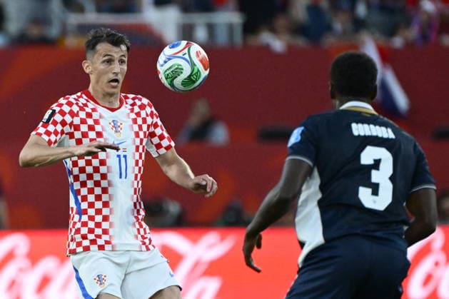 Toronto, Canada, 240626. BMO Field stadium. FIFA World Cup, WM, Weltmeisterschaft, Fussball 2026. Football match of the 2nd round of group L, Panama - Croatia. In the photo: Ante Budimir. Photo: Boris Kovacev CROPIX Copyright: xxBorisxKovacevx panama_hrvatska130-240626