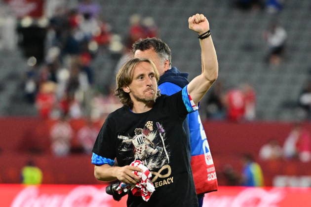 FIFA World Cup, WM, Weltmeisterschaft, Fussball 2026 - Group L - Panama vs Croatia Luka Modric of Croatia wears a shirt celebrating his 200th game for Croatia after winning the FIFA World Cup 2026 group stage match Panama against Croatia, in Toronto, Canada, 23 June 2026. TORONTO United States  Copyright: xEDUARDOxLIMAx